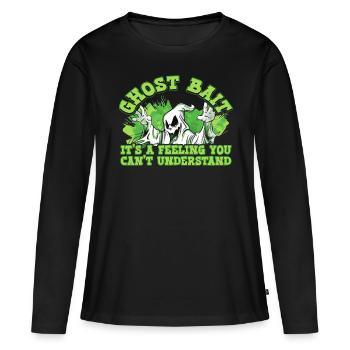 Appât fantôme Paranormal Chasseur de fantômes - T-shirt manches longues Premium bio Femme - noir - Devant - Julia (174cm)