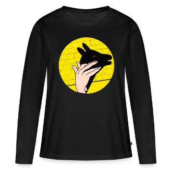 Hand Shadow Puppet Show Puppets - Women's Premium Organic Long Sleeve Shirt - black - Front - Julia (174cm)