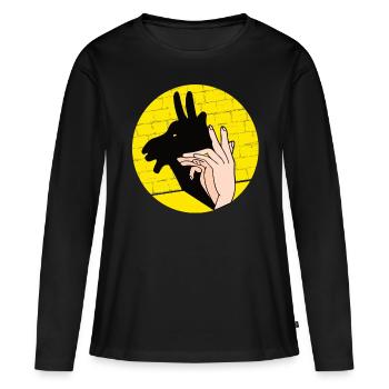 Hand Shadow Puppet Show Puppets - Women's Premium Organic Long Sleeve Shirt - black - Front - Julia (174cm)