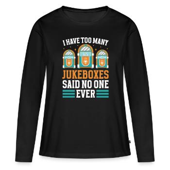 Karaoke Master Juke Box de musique rétro - T-shirt manches longues Premium bio Femme - noir - Devant - Julia (174cm)