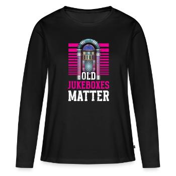 Karaoke Master Juke Box de musique rétro - T-shirt manches longues Premium bio Femme - noir - Devant - Julia (174cm)