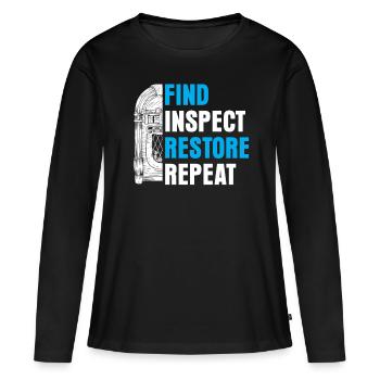 Karaoke Master Juke Box de musique rétro - T-shirt manches longues Premium bio Femme - noir - Devant - Julia (174cm)