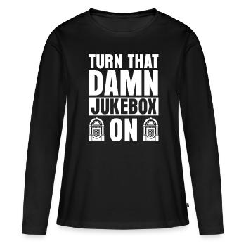 Karaoke Master Juke Box de musique rétro - T-shirt manches longues Premium bio Femme - noir - Devant - Julia (174cm)