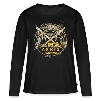 Arnis Eskrima Kali Fma - T-shirt manches longues Premium bio Femme - noir - Devant - Julia (174cm)