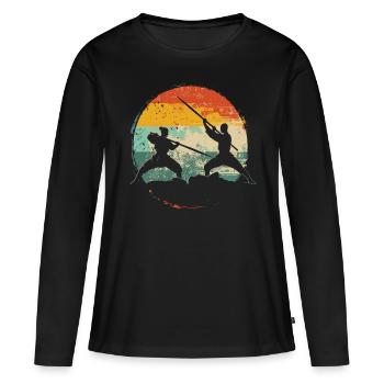 Arnis Eskrima Kali Fma - T-shirt manches longues Premium bio Femme - noir - Devant - Julia (174cm)