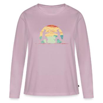 Arnis Eskrima Kali Fma - T-shirt manches longues Premium bio Femme - rose poudré - Devant - Julia (174cm)