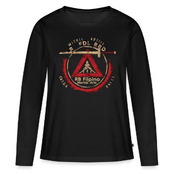 Arnis Eskrima Kali Fma - T-shirt manches longues Premium bio Femme - noir - Devant - Julia (174cm)