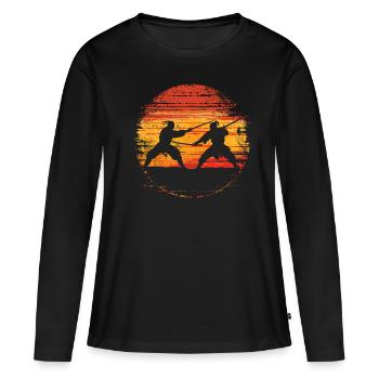 Arnis Eskrima Kali Fma - T-shirt manches longues Premium bio Femme - noir - Devant - Julia (174cm)