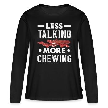 Boeuf Jerky Dealer Costume de Boeuf Jerky - T-shirt manches longues Premium bio Femme - noir - Devant - Julia (174cm)