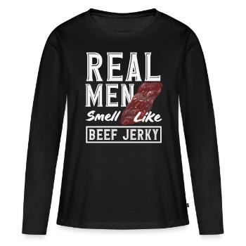Boeuf Jerky Dealer Costume de Boeuf Jerky - T-shirt manches longues Premium bio Femme - noir - Devant - Julia (174cm)