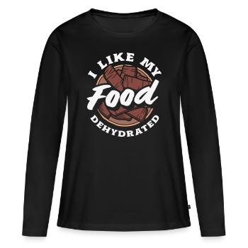 Boeuf Jerky Dealer Costume de Boeuf Jerky - T-shirt manches longues Premium bio Femme - noir - Devant - Julia (174cm)