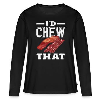 Boeuf Jerky Dealer Costume de Boeuf Jerky - T-shirt manches longues Premium bio Femme - noir - Devant - Julia (174cm)
