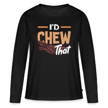 Boeuf Jerky Dealer Costume de Boeuf Jerky - T-shirt manches longues Premium bio Femme - noir - Devant - Julia (174cm)