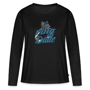 Ring Dude Ring Bearer Wedding Wedding Wedding Ring - Women's Premium Organic Long Sleeve Shirt - black - Front - Julia (174cm)