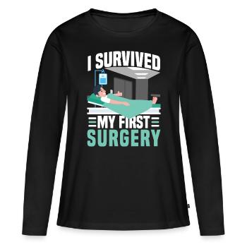 Chirurgische OP Operation PAtient - Frauen Premium Bio Langarmshirt - Schwarz - Vorne - Julia (174cm)