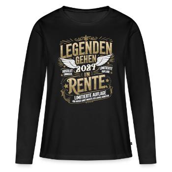 Legends to retire in 2027 - Women's Premium Organic Long Sleeve Shirt - black - Front - Julia (174cm)