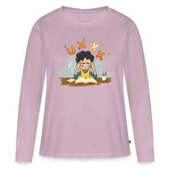 phonemisPhonemic consciousness science - Women's Premium Organic Long Sleeve Shirt - dusky pink - Front - Julia (174cm)