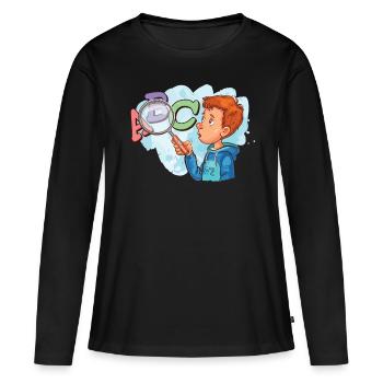 phonemisScience de la conscience phonémique - T-shirt manches longues Premium bio Femme - noir - Devant - Julia (174cm)
