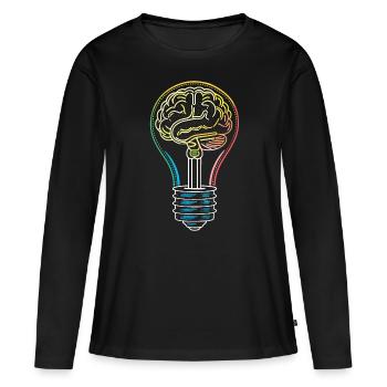 phonemisScience de la conscience phonémique - T-shirt manches longues Premium bio Femme - noir - Devant - Julia (174cm)