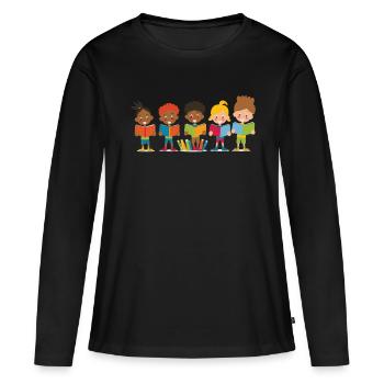 phonemisScience de la conscience phonémique - T-shirt manches longues Premium bio Femme - noir - Devant - Julia (174cm)