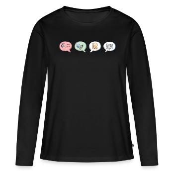 phonemisScience de la conscience phonémique - T-shirt manches longues Premium bio Femme - noir - Devant - Julia (174cm)