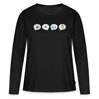 phonemisPhonemic consciousness science - Women's Premium Organic Long Sleeve Shirt - black - Front - Julia (174cm)