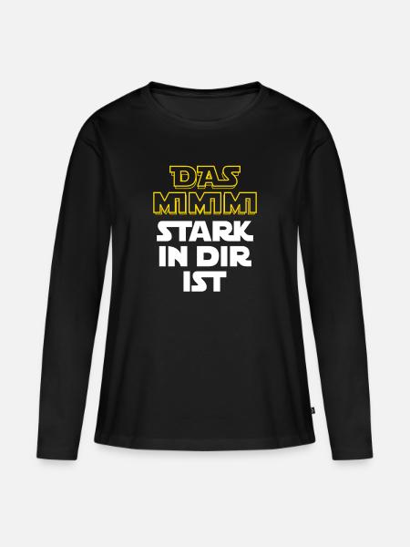 Das Mimimi stark in dir ist - rumheulen Spruch - Frauen Premium Bio Langarmshirt - Schwarz