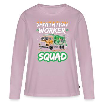 Garbage truck driver for sanitation workers - Women's Premium Organic Long Sleeve Shirt - dusky pink - Front - Julia (174cm)