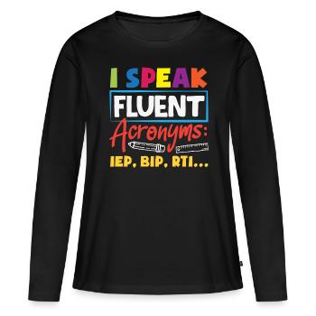 Schule Psych Berater Psychologie - Frauen Premium Bio Langarmshirt - Schwarz - Vorne - Julia (174cm)