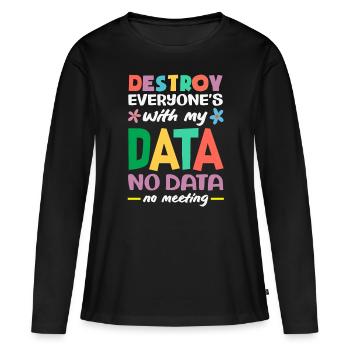 Schule Psych Berater Psychologie - Frauen Premium Bio Langarmshirt - Schwarz - Vorne - Julia (174cm)