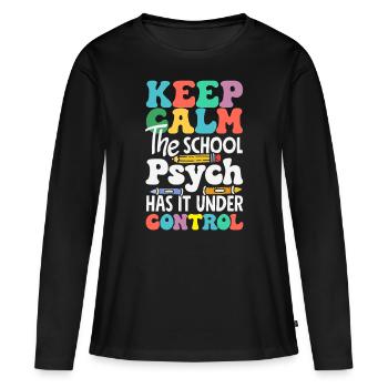 Schule Psych Berater Psychologie - Frauen Premium Bio Langarmshirt - Schwarz - Vorne - Julia (174cm)