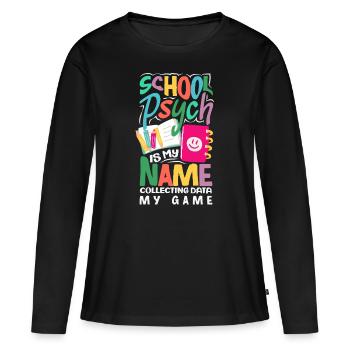 Schule Psych Berater Psychologie - Frauen Premium Bio Langarmshirt - Schwarz - Vorne - Julia (174cm)