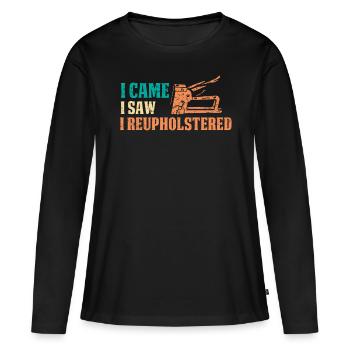 Restaurateur Meubles rembourrés - T-shirt manches longues Premium bio Femme - noir - Devant - Julia (174cm)