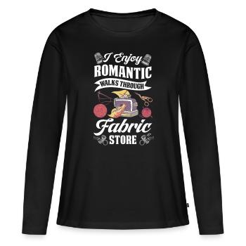 Restaurateur Meubles rembourrés - T-shirt manches longues Premium bio Femme - noir - Devant - Julia (174cm)