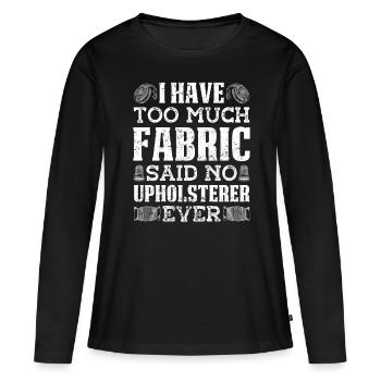 Restaurateur Meubles rembourrés - T-shirt manches longues Premium bio Femme - noir - Devant - Julia (174cm)