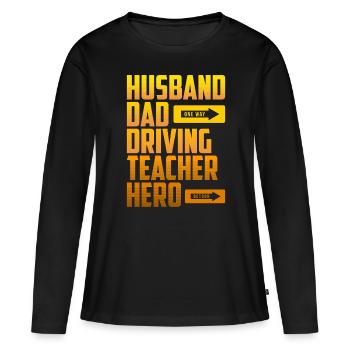 Driving School Driving Instructor - Women's Premium Organic Long Sleeve Shirt - black - Front - Julia (174cm)