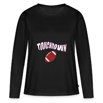 Touchdown Ball Football américain Design - T-shirt manches longues Premium bio Femme - noir - Devant - Julia (174cm)