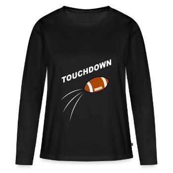 Touchdown Football américain Design - T-shirt manches longues Premium bio Femme - noir - Devant - Julia (174cm)