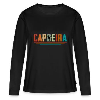 Capoeira - T-shirt manches longues Premium bio Femme - noir - Devant - Julia (174cm)