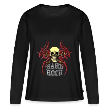 Hard Rock - T-shirt manches longues Premium bio Femme - noir - Devant - Julia (174cm)