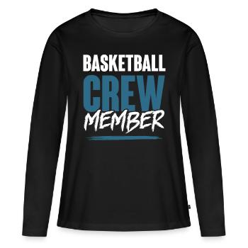 Équipe de basket-ball - T-shirt manches longues Premium bio Femme - noir - Devant - Julia (174cm)