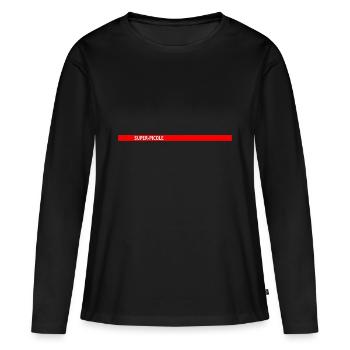 super-picole - T-shirt manches longues Premium bio Femme - noir - Devant - Julia (174cm)