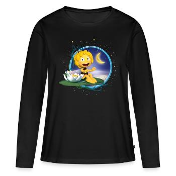Maya The Bee Moonlight - Women's Premium Organic Long Sleeve Shirt - black - Front - Julia (174cm)