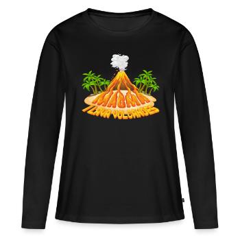 Magma Lava Liquid lettering | I l Lava Volcanoes - Women's Premium Organic Long Sleeve Shirt - black - Front - Julia (174cm)