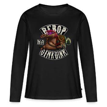 TMNT Mutant Mayhem Avec Bebop - T-shirt manches longues Premium bio Femme - noir - Devant - Julia (174cm)