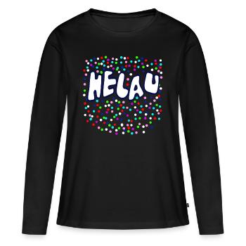 helau carnaval confettis carnaval t-shirt fascisme - T-shirt manches longues Premium bio Femme - noir - Devant - Julia (174cm)