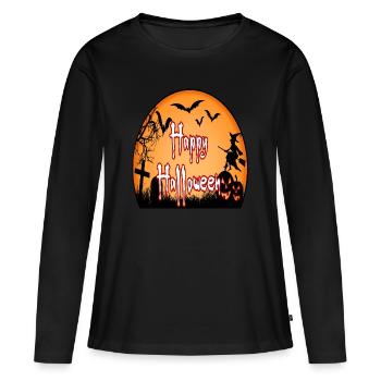 Halloween - Women's Premium Organic Long Sleeve Shirt - black - Front - Julia (174cm)