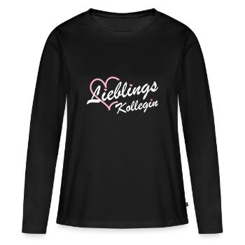 Lieblings Kollegin Arbeit Verabschiedung Geschenk - Frauen Premium Bio Langarmshirt - Schwarz - Vorne - Julia (174cm)
