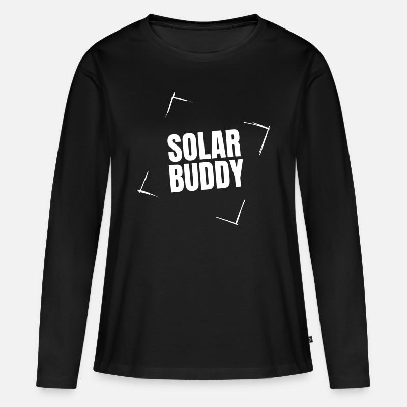 Solar Buddy - Frauen Premium Bio Langarmshirt - Schwarz
