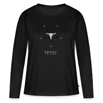 Heavy Metal Death Metal Metal Music - Frauen Premium Bio Langarmshirt - Schwarz - Vorne - Julia (174cm)